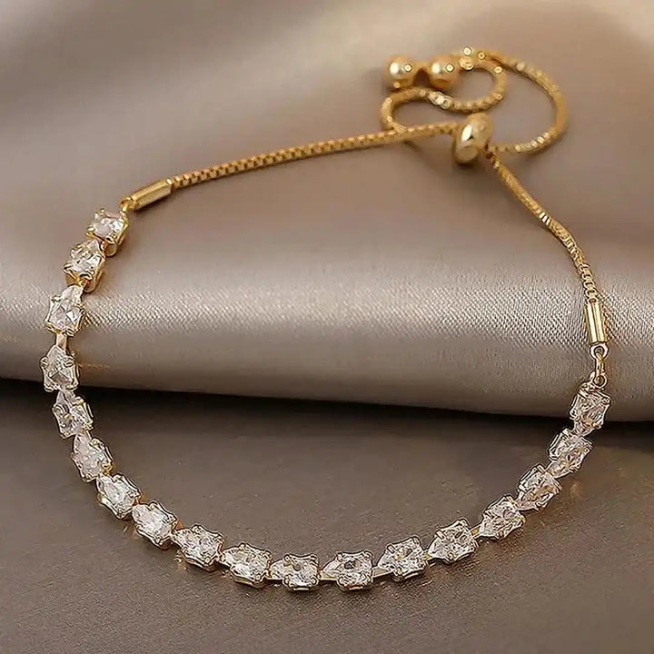 Bracelet ajustable en pierres géométriques