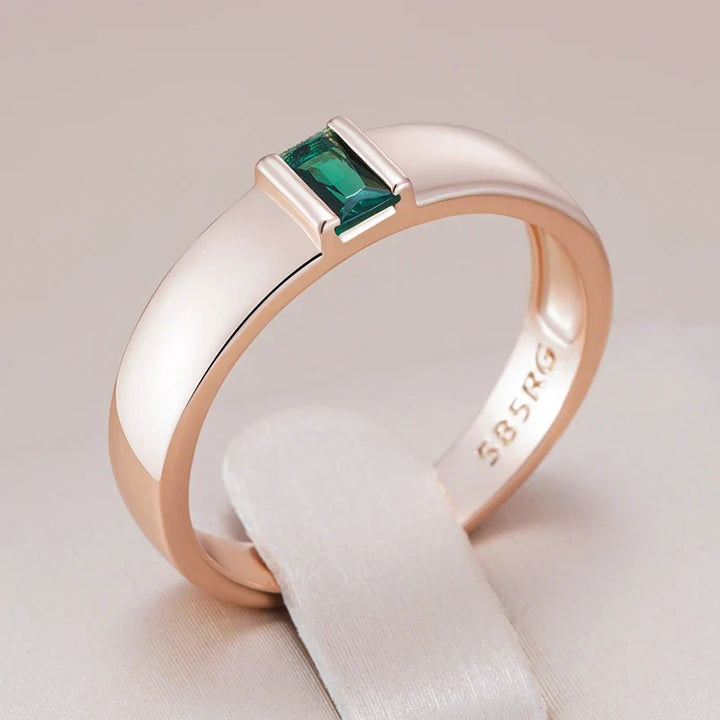 Bague Rectangulaire en Perles de Luxe