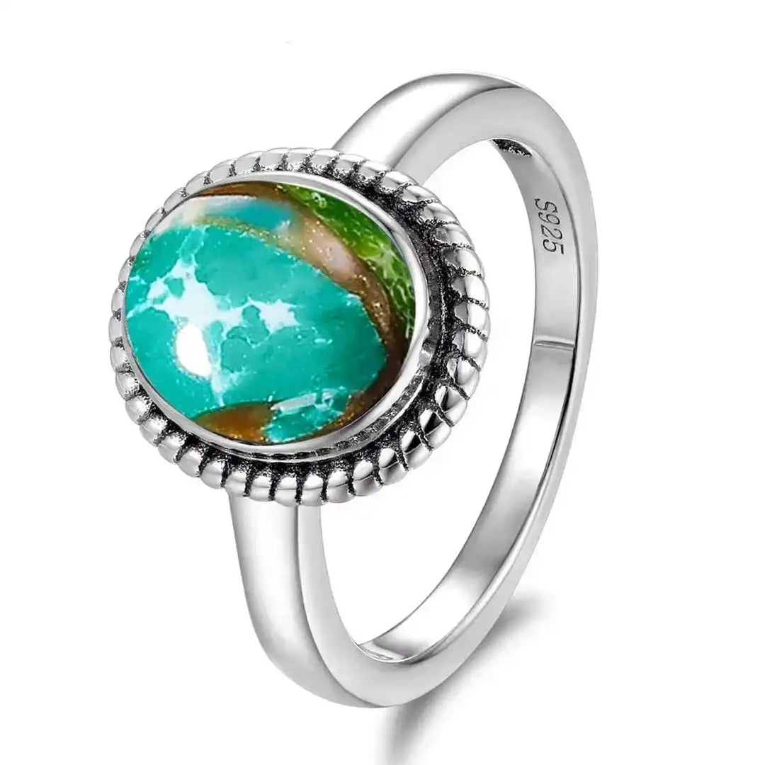 Bague Ovale Classique en Argent avec Corde