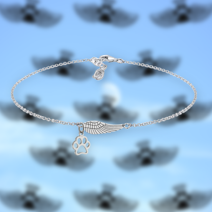 Bracelet commémoratif en argent avec aile d&