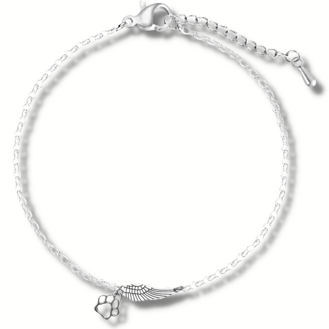 Bracelet commémoratif en argent avec aile d&