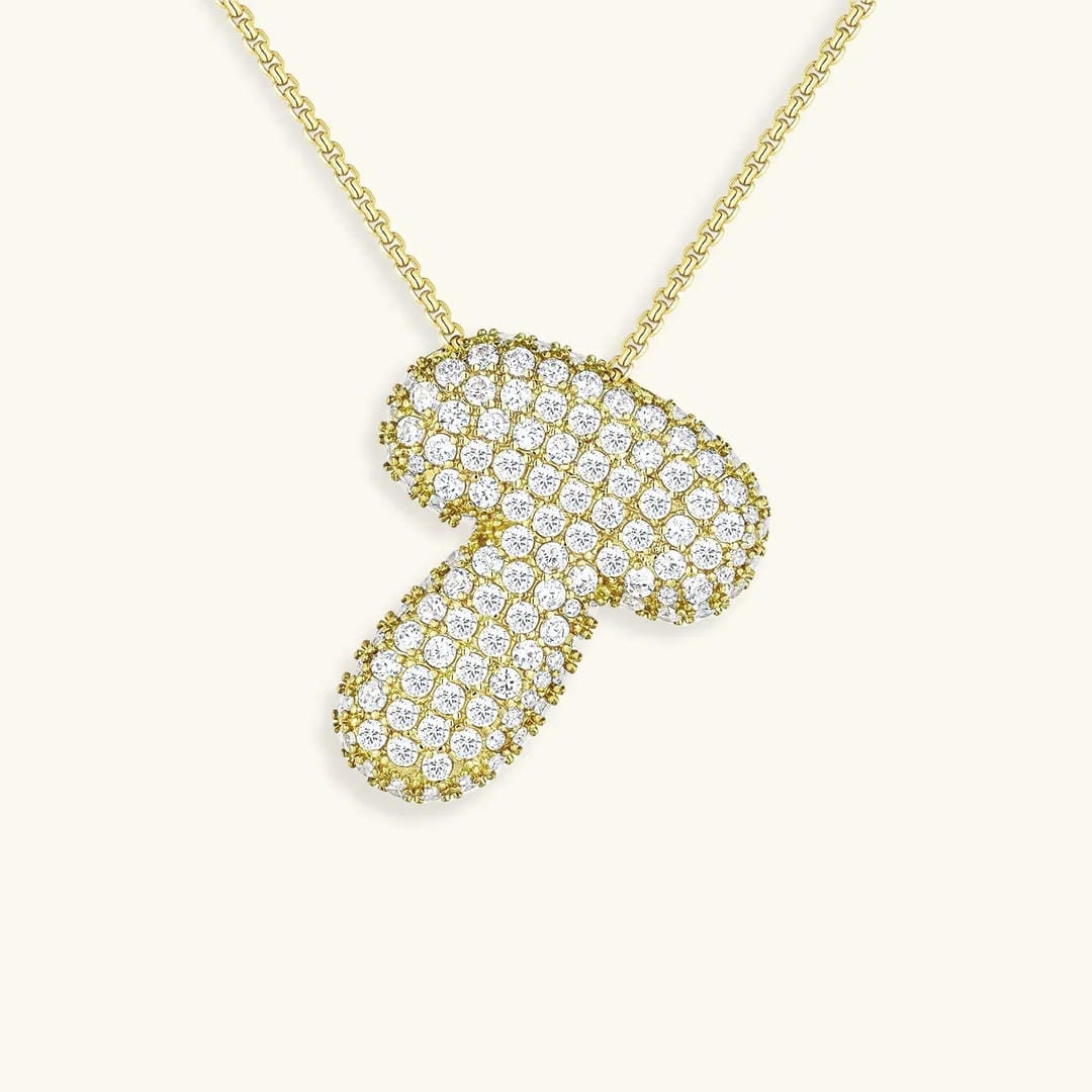 Collier Initial en Cristaux Boules