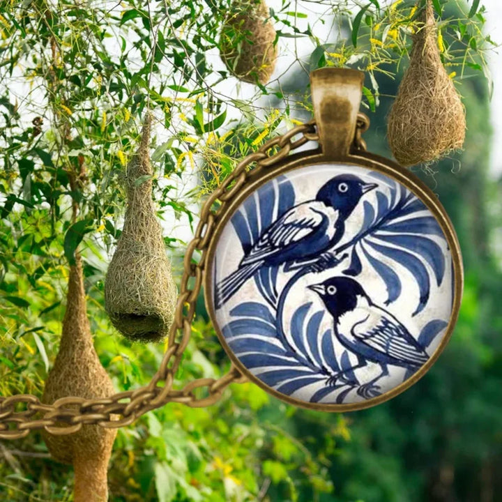 Collier Pendentif en Verre Inspiration Animale