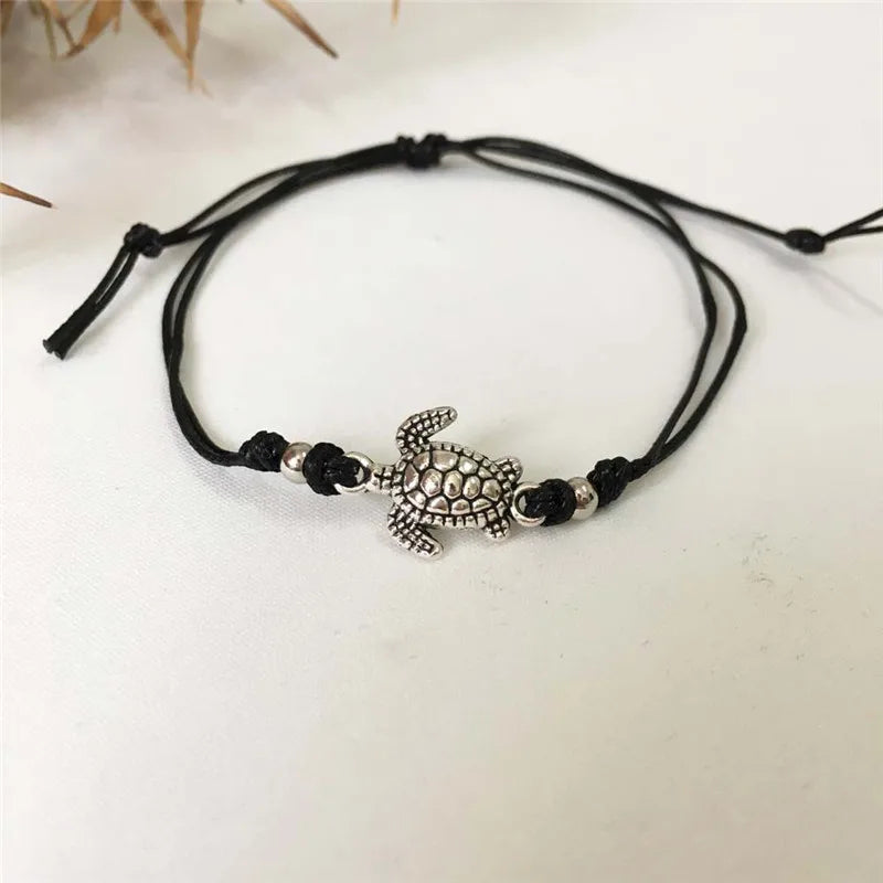 Bracelet de cheville en cuir de tortue marine
