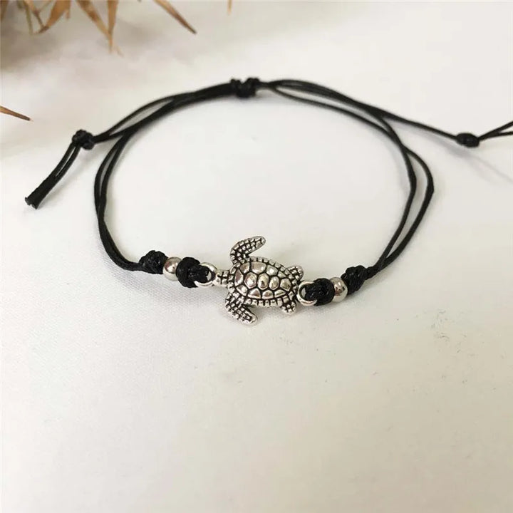 Bracelet de cheville en cuir de tortue marine