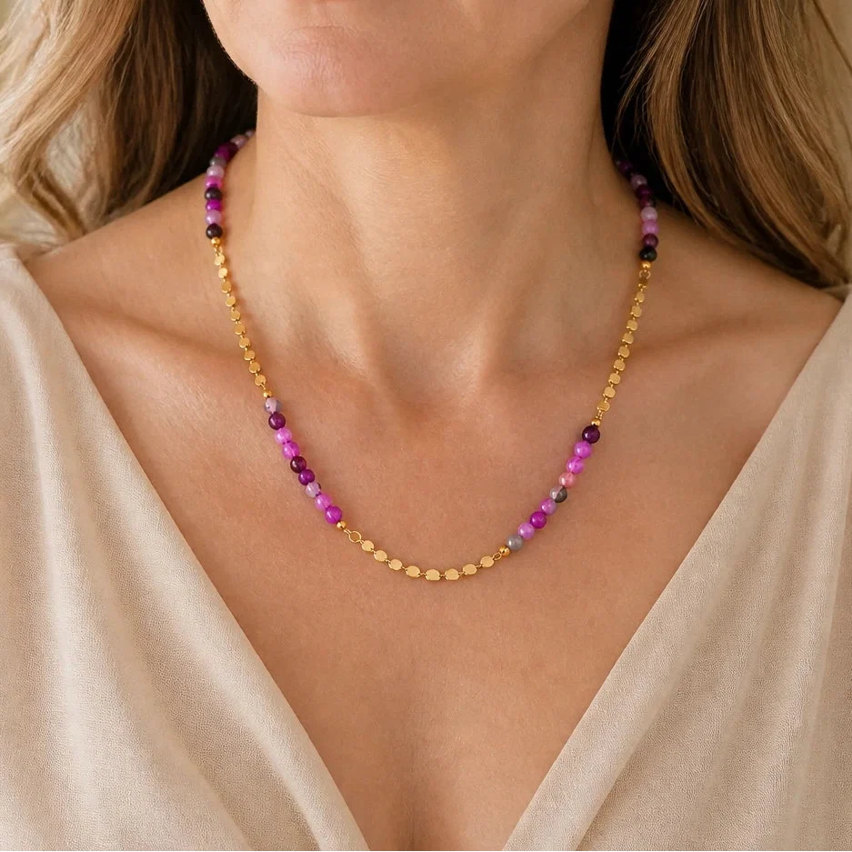 Collier intemporel en perles d&