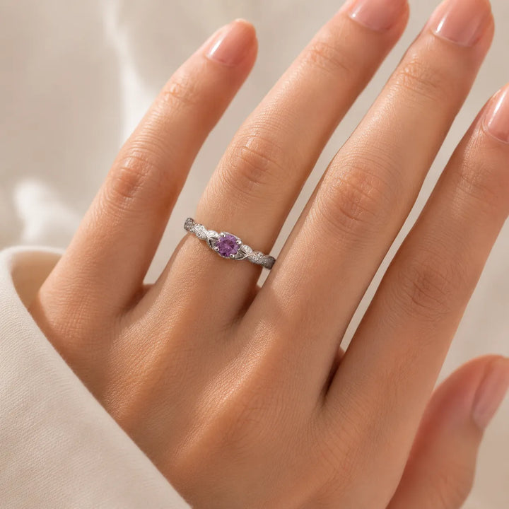Bague Solitaire en Argent Éternelle