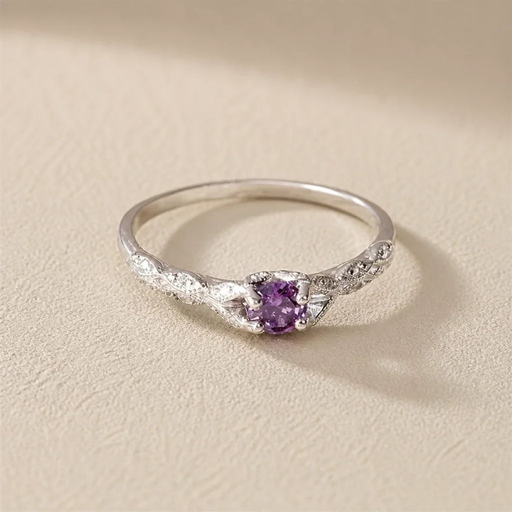 Bague Solitaire en Argent Éternelle