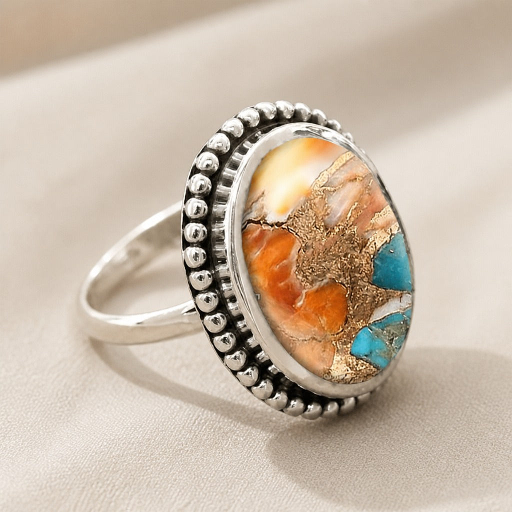 Bague en argent ornée d&