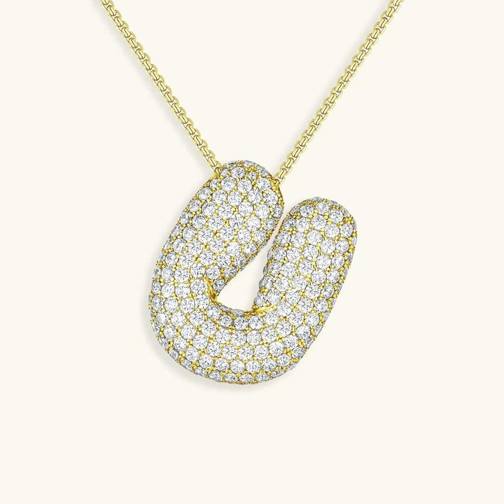 Collier Initial en Cristaux Boules