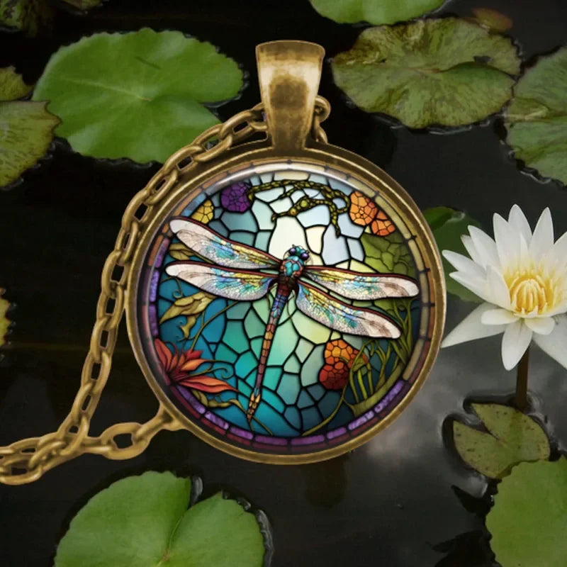 Collier Pendentif en Verre Inspiration Animale