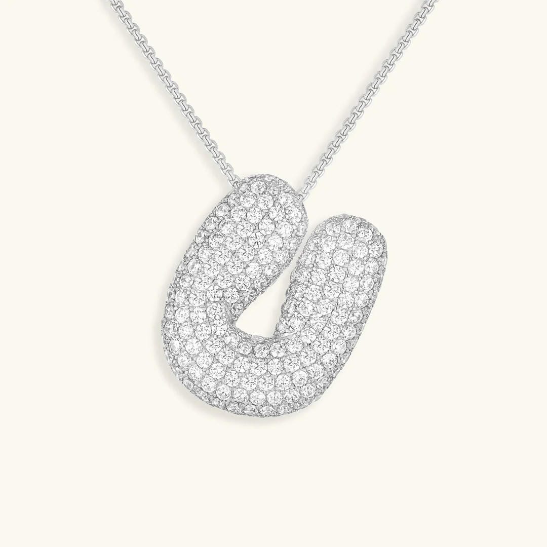 Collier Initial en Cristaux Boules