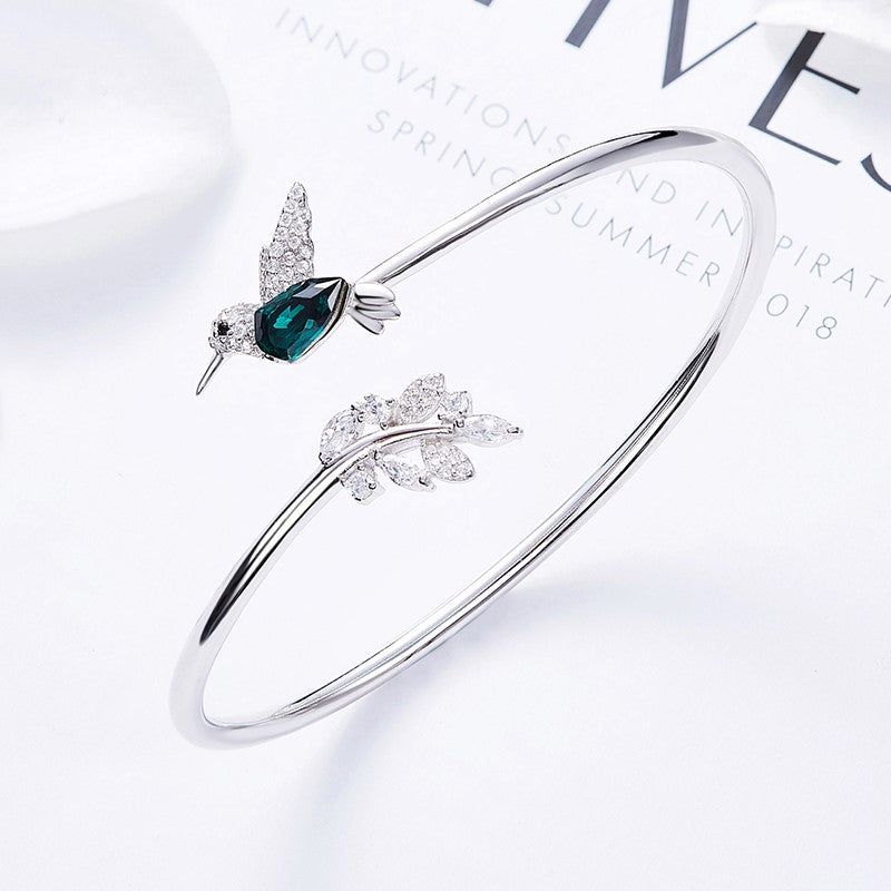 Bague Colibri Ajustable ornée d&
