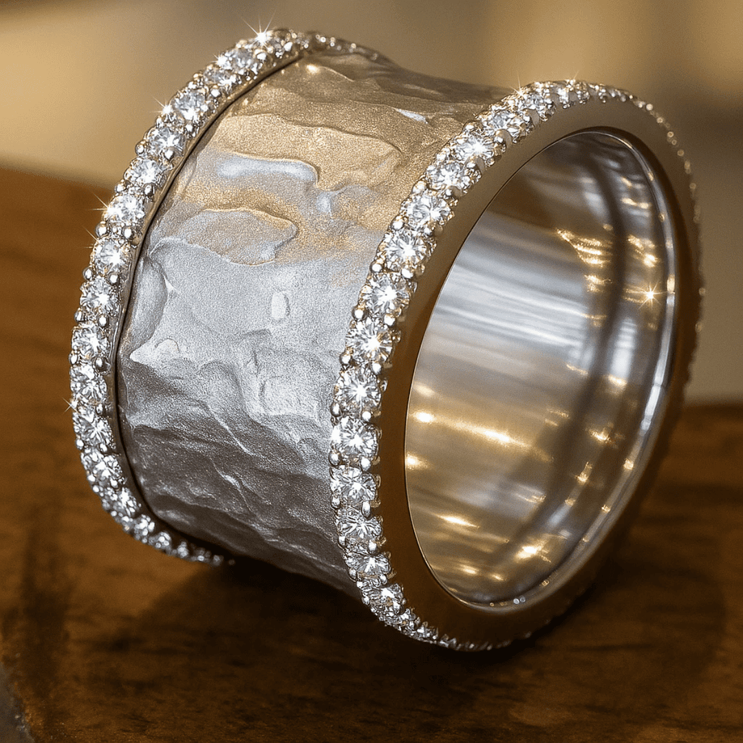 Bague Vintage en Zirconium Argenté