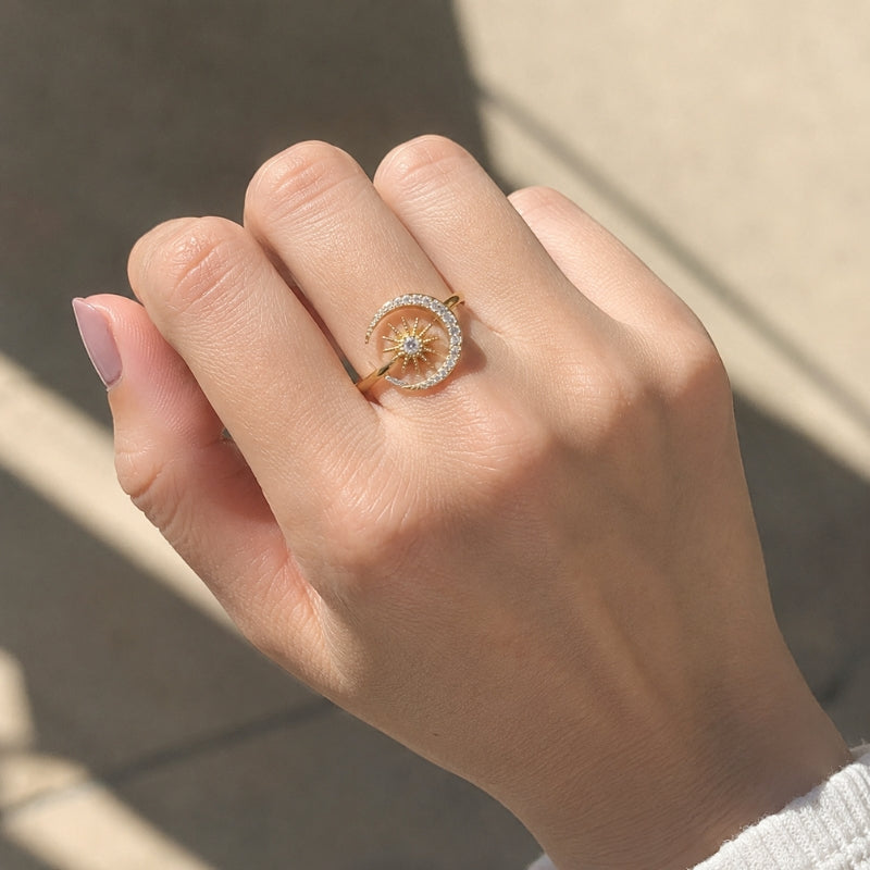 Bague Majestueuse en Zirconia Lune