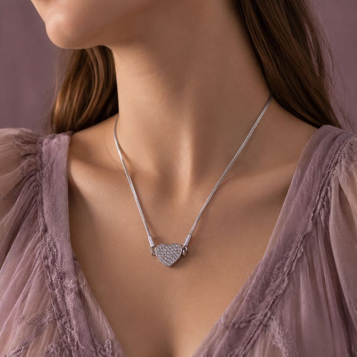 Pendentif Moderne en Cœur Superposé