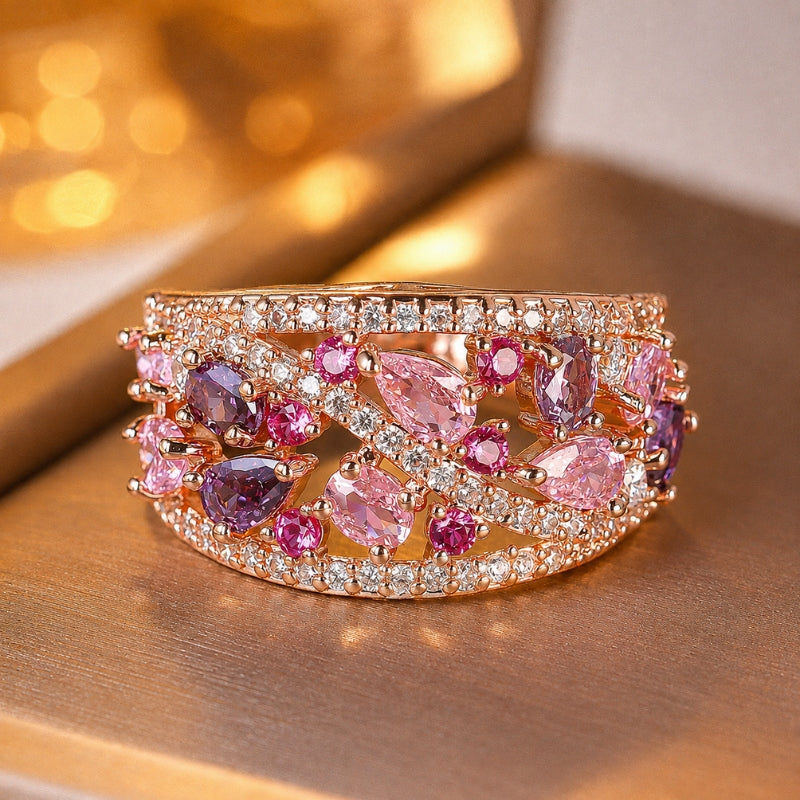 Bague Déclaration Marquise en Cluster
