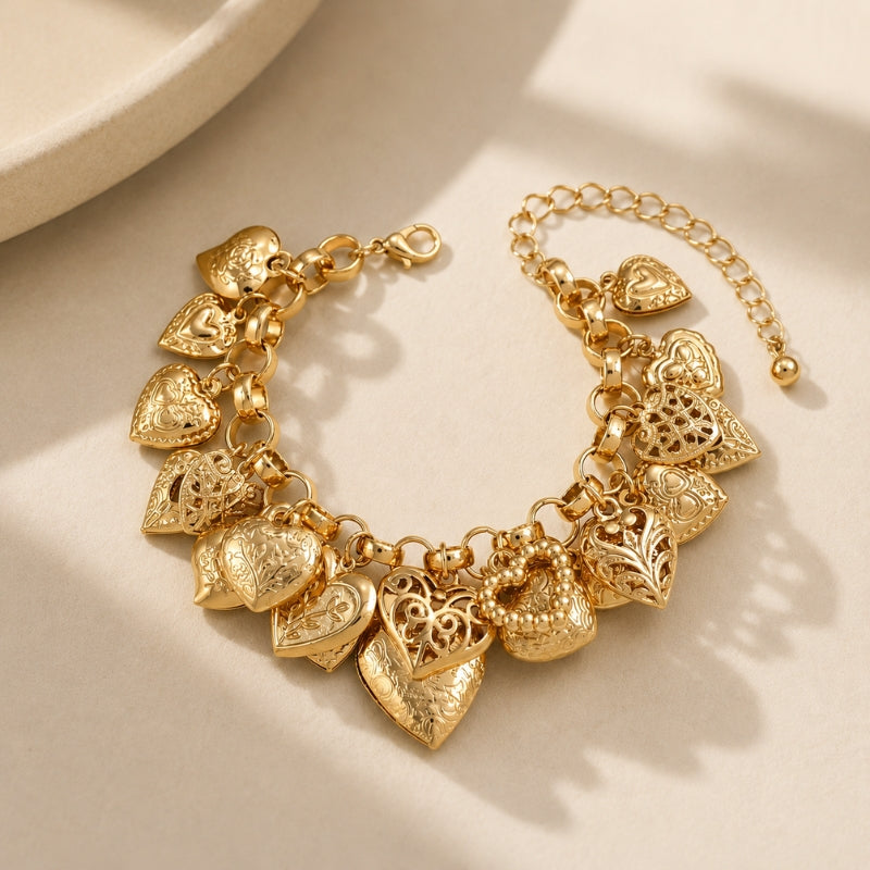 Bracelet Cœur Miroir Luxe