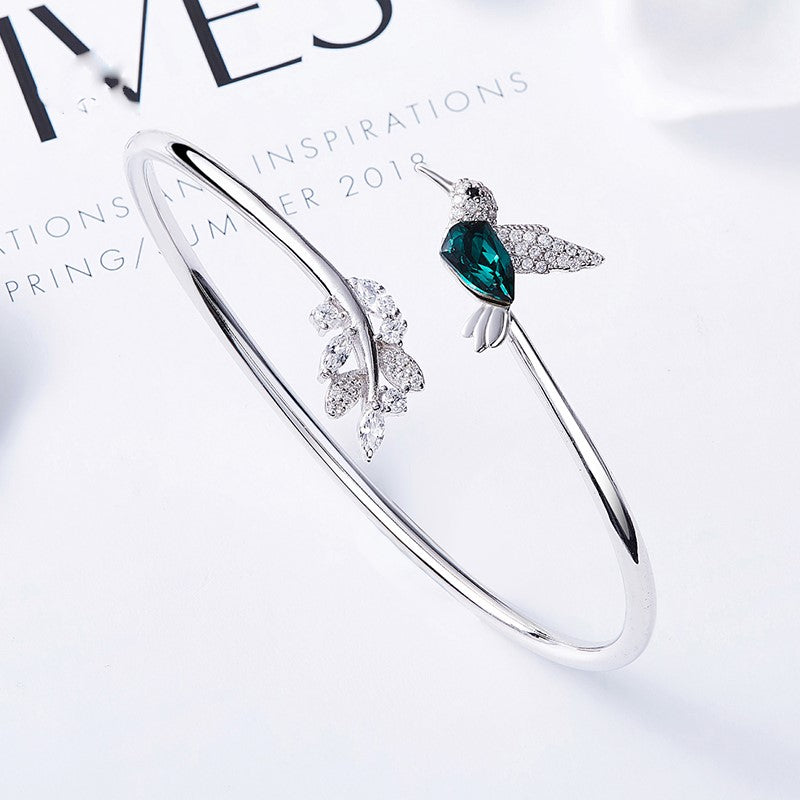 Bague Colibri Ajustable ornée d&