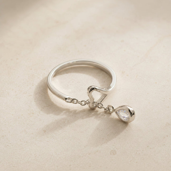 Bague Pendentif Cœur Élégante
