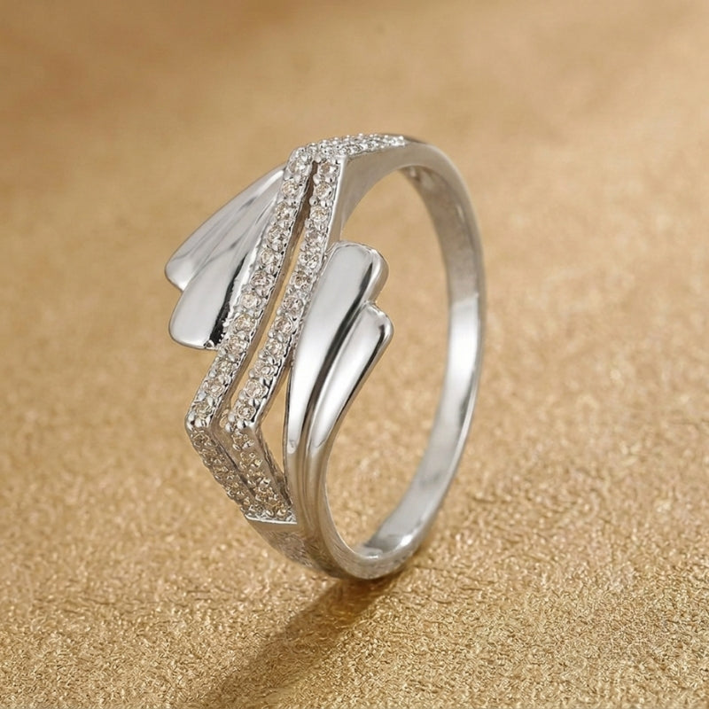 Bague Géométrique Croisée Prestigieuse