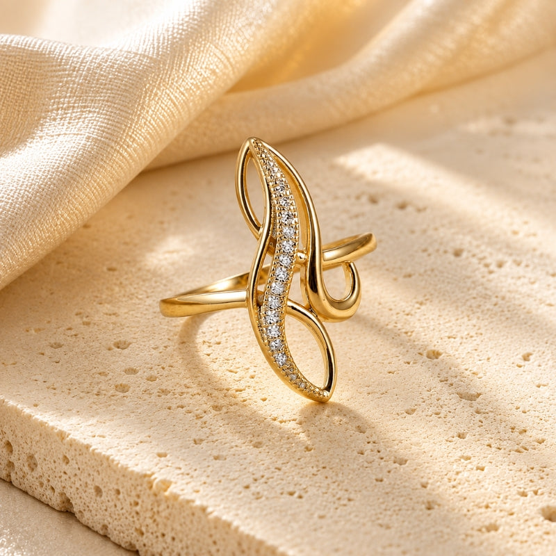 Bague de Mode en Zirconium Élégant