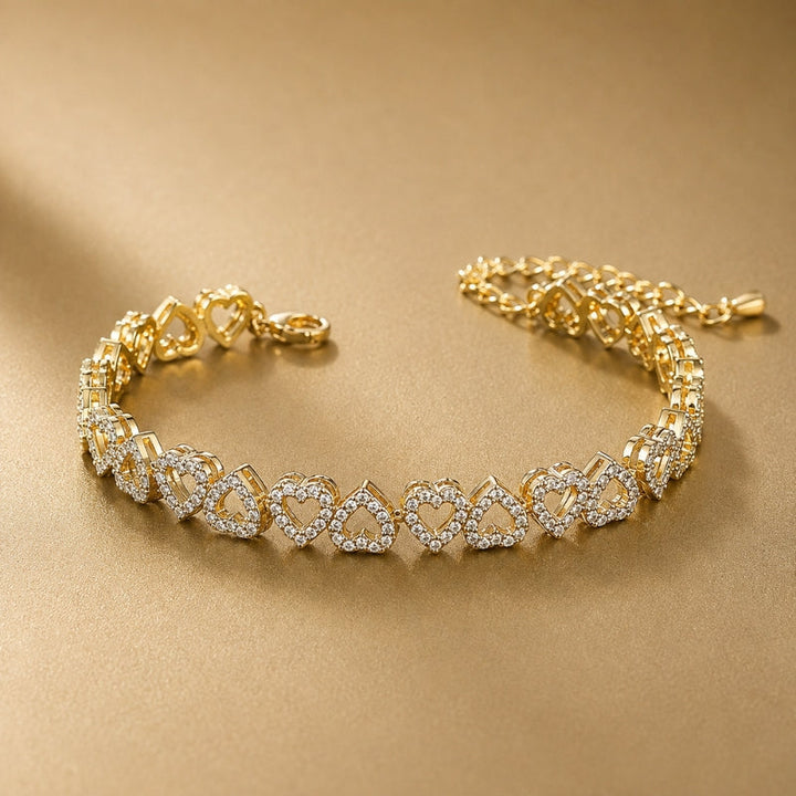Bracelet Tennis Cœur Éternel