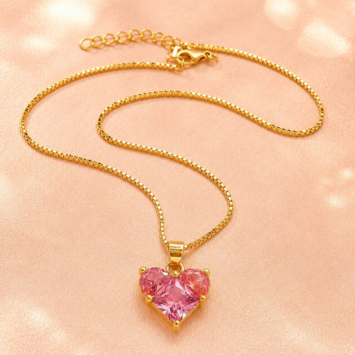 Collier en Verre Cœur Éclatant