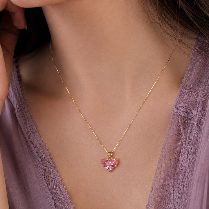 Collier en Verre Cœur Éclatant