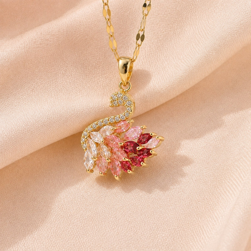 Collier Charme Cygne Éclatant