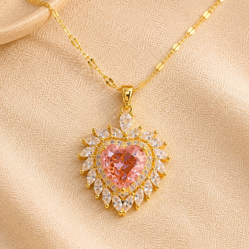 Collier Élégant Cœur Déclaration