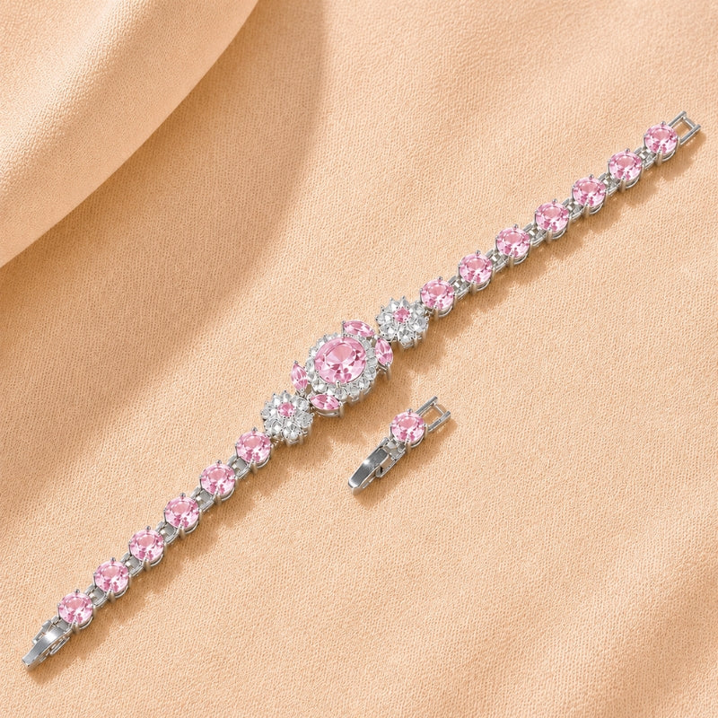 Bracelet en zirconium rose brillant