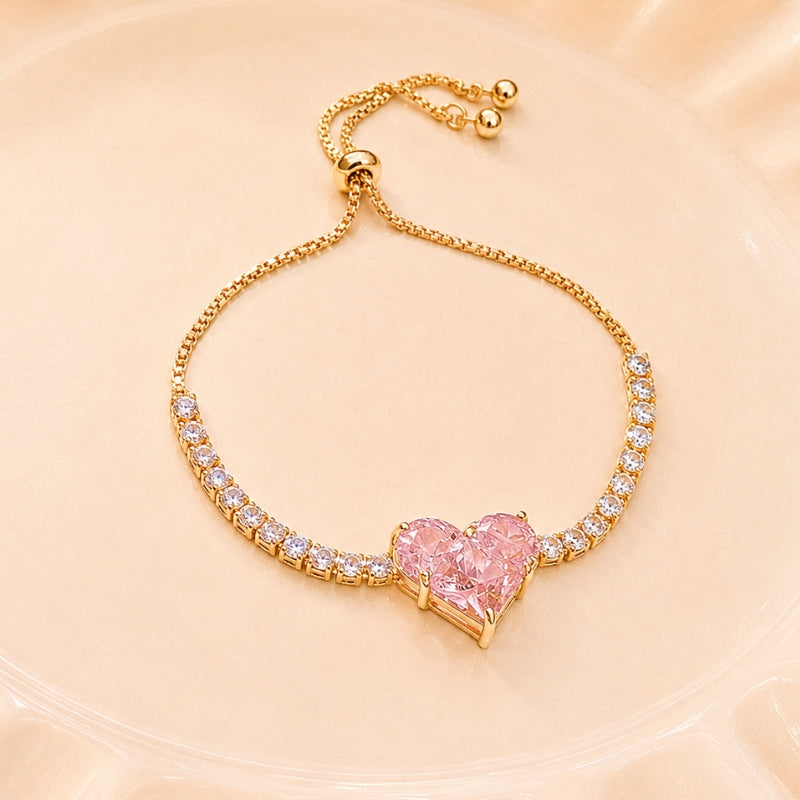 Bracelet Charme Cœur Éclatant