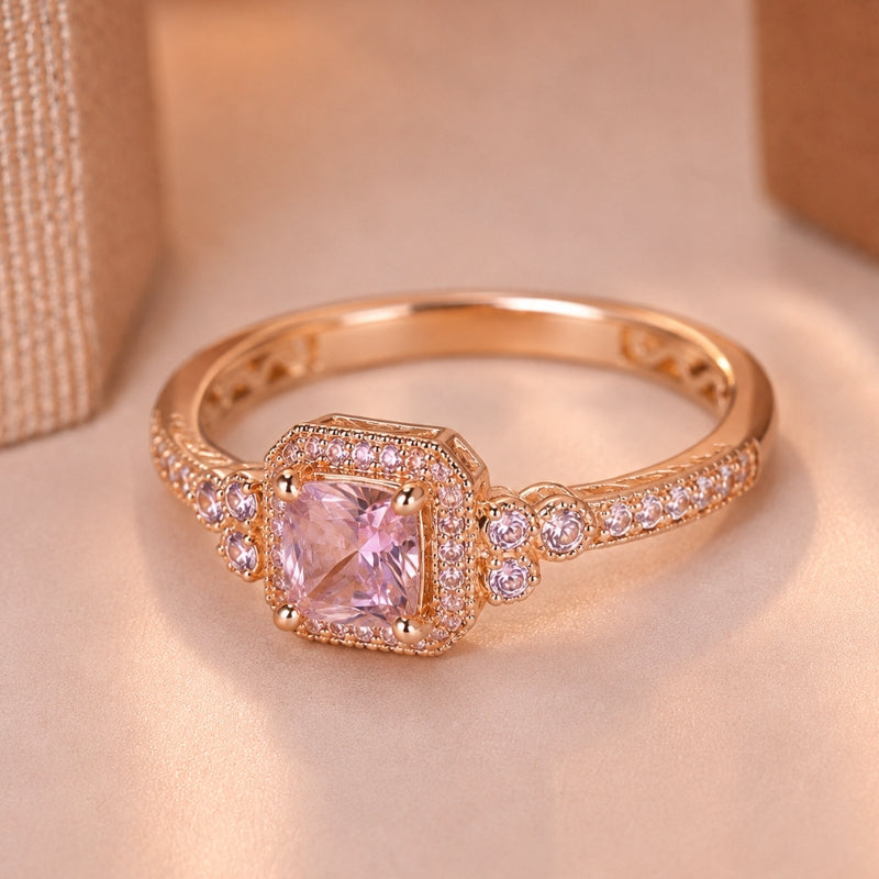 Bague en zircon éclat de princesse