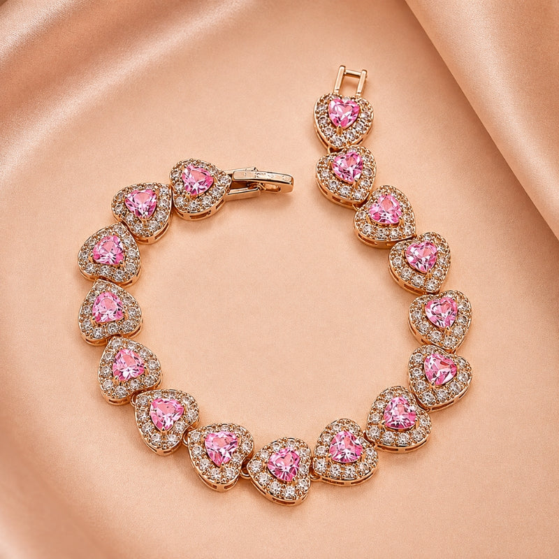 Bracelet Cœur Classique Éclatant