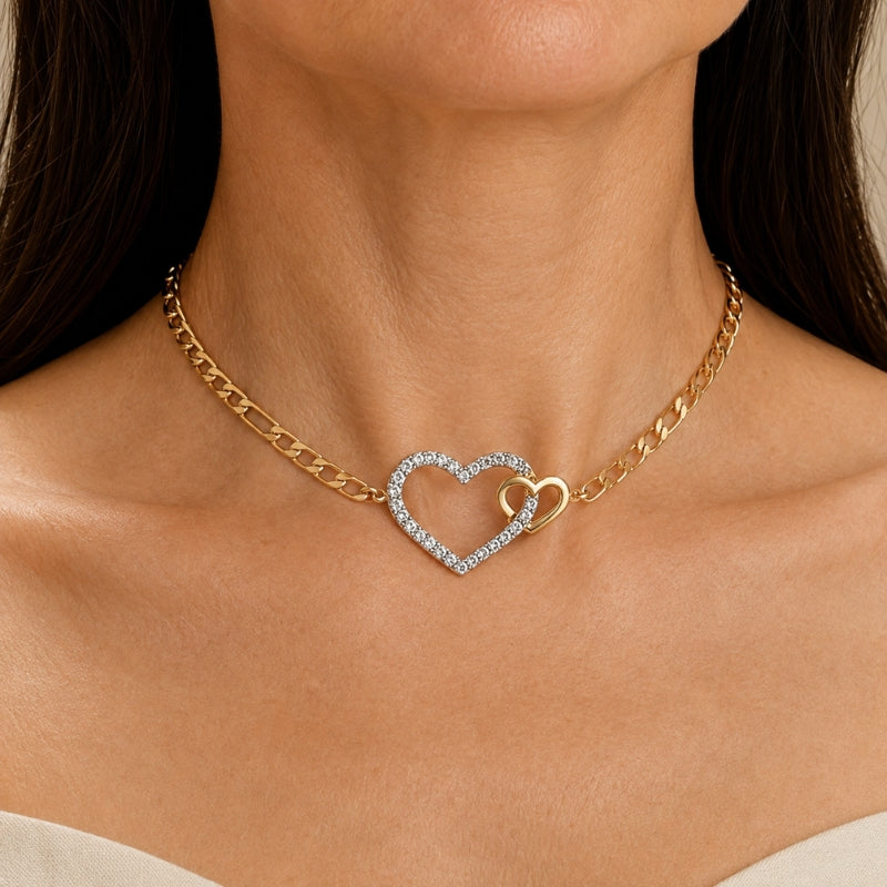 Collier Prestige Double Cœur