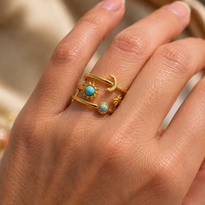 Bague Céleste en Turquoise Luxe