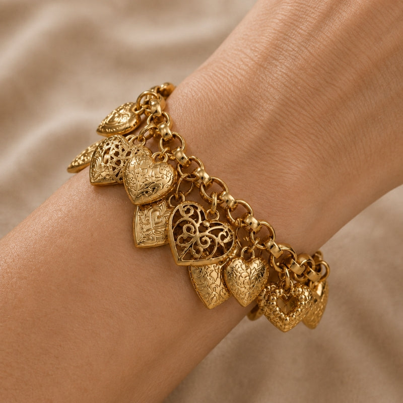 Bracelet Cœur Miroir Luxe