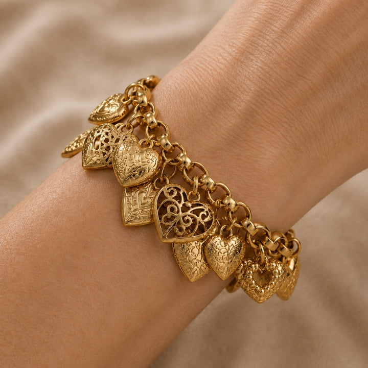 Bracelet Cœur Miroir Luxe