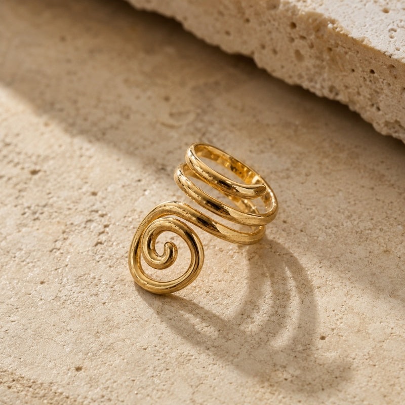 Bague Spirale Ouverte Luxe