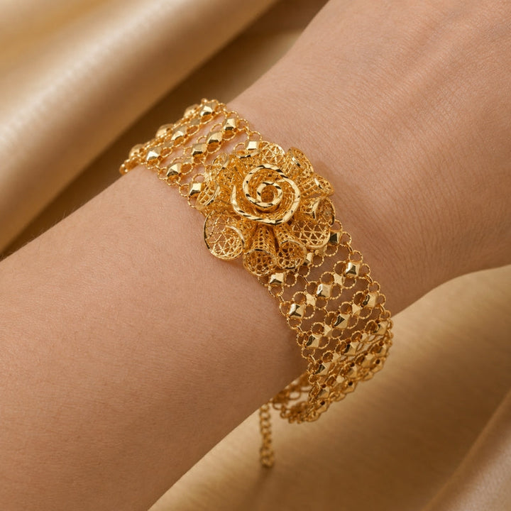 Bracelet de Luxe Fleur Rose