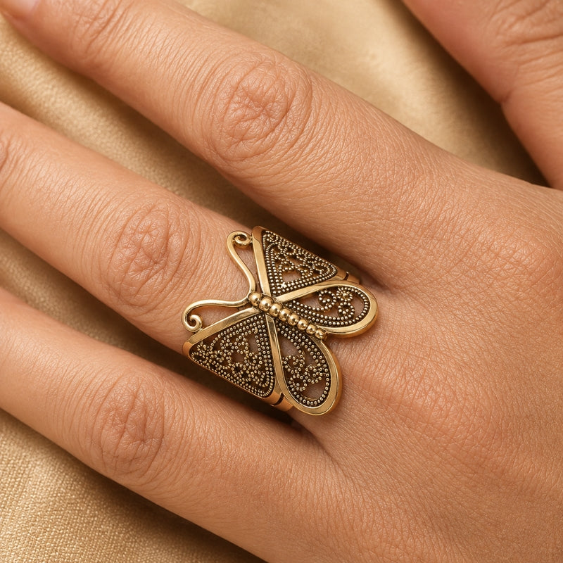 Bague Déclaration Papillon Éclatant