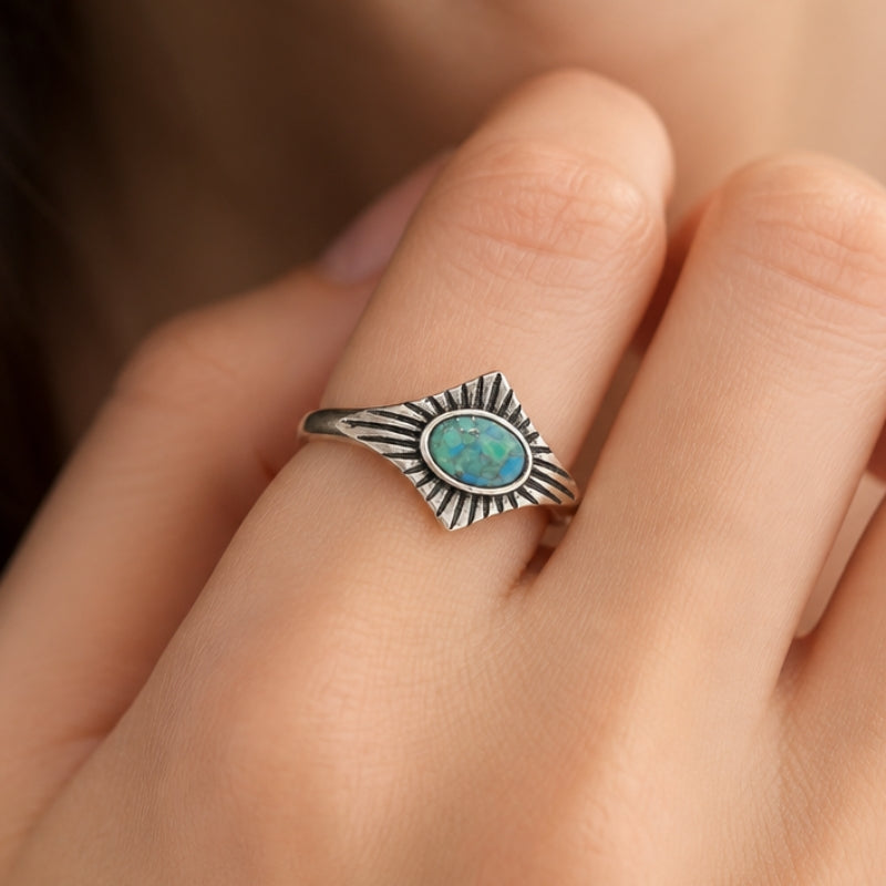 Bague Exquise en Turquoise Brillante