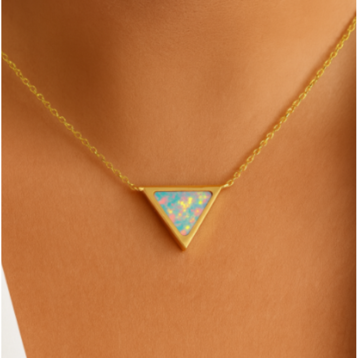 Collier Délicat en Triangle d&
