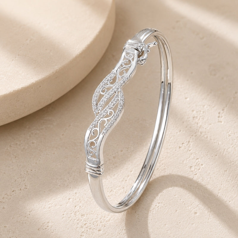 Bracelet Rétro en Laiton Brillant