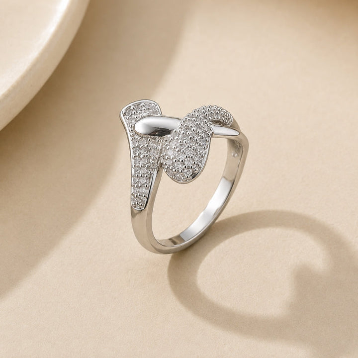 Bague intemporelle en micro zirconium