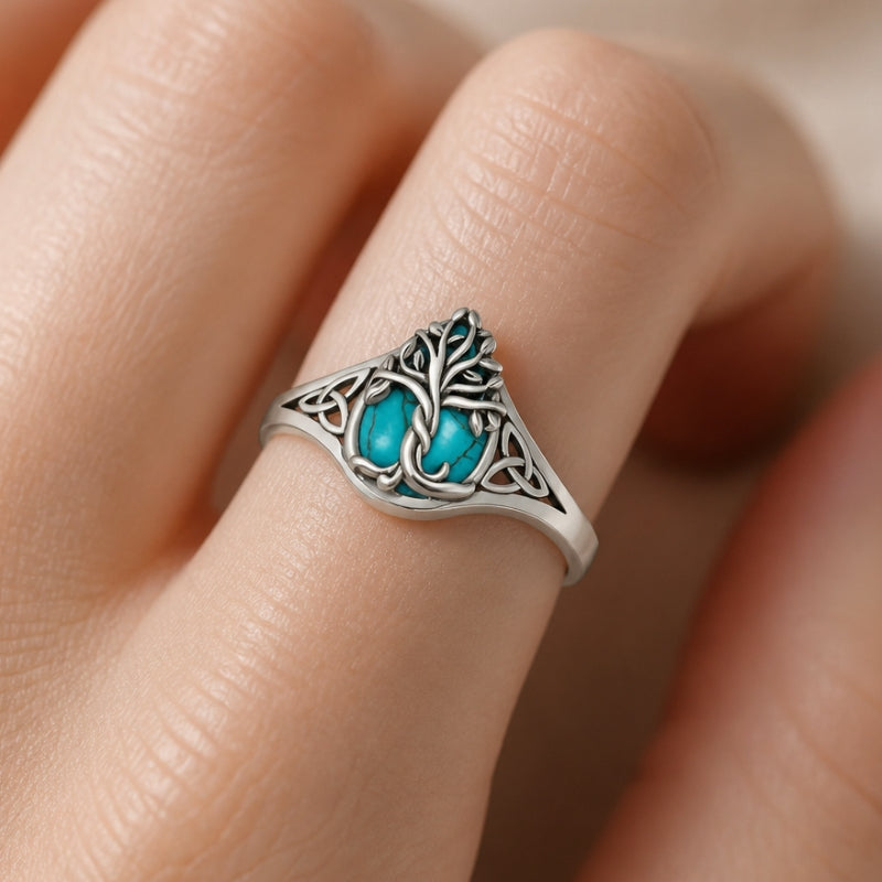 Bague Arbre de Vie en Turquoise