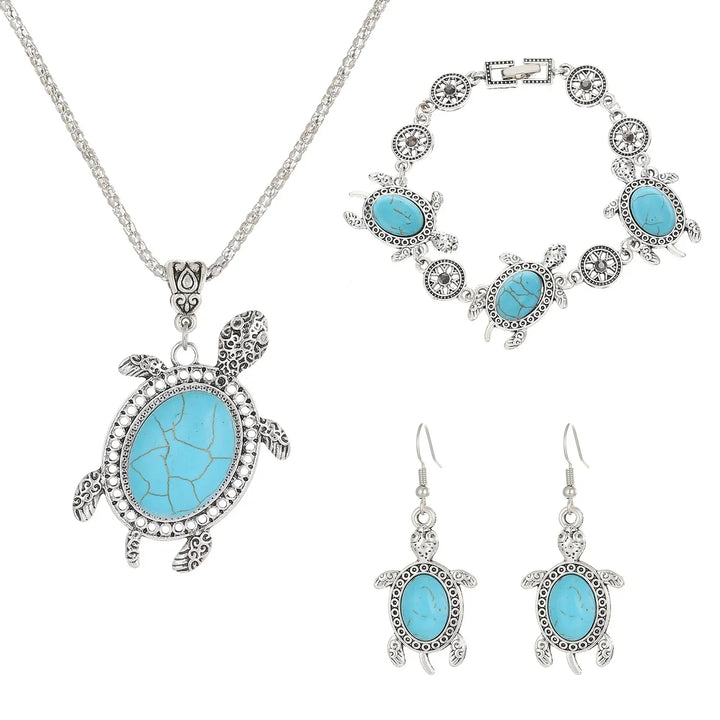 Ensemble de Bijoux en Turquoise Tortue