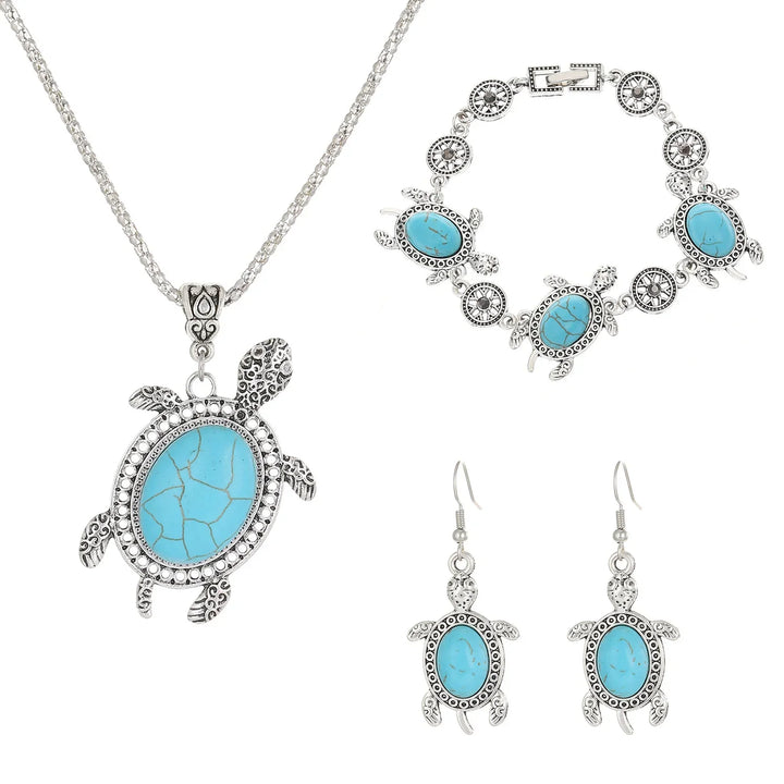 Turquoise Tortoise Jewellery Set