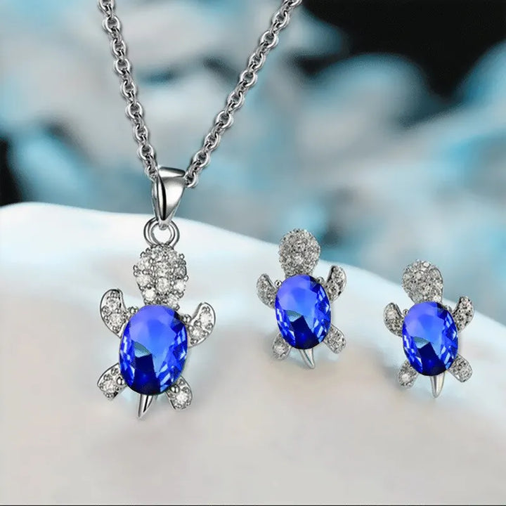 Collier Magnifique en Forme de Tortue de Mer avec Boucles d&